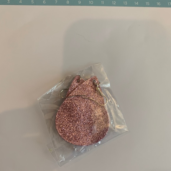 Faux Leather Teardrop Pink Glitter Dangle Earrings - Picture 6 of 7